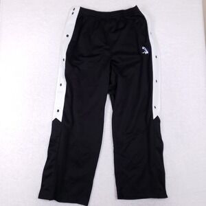 And1 Snap Track Pants Mens Large Tear Away Basketball Black Y2K Streetball Baggy